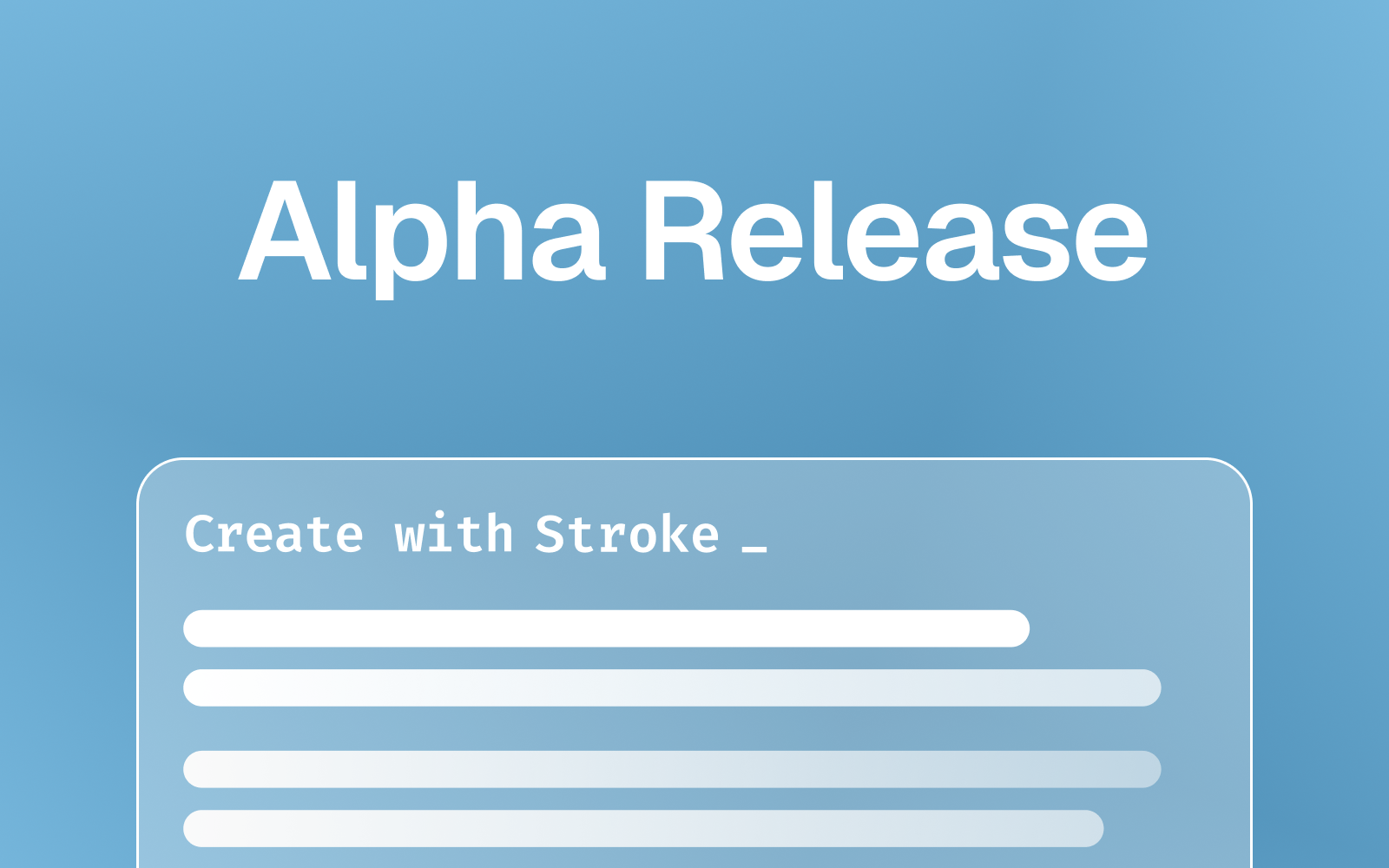 Stroke Alpha Release